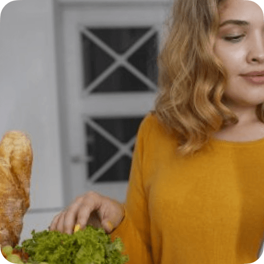 Person shopping with fresh produce