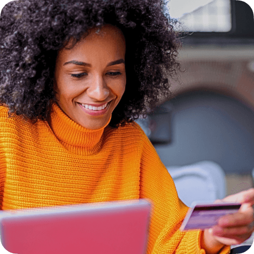 Person managing payments on a tablet